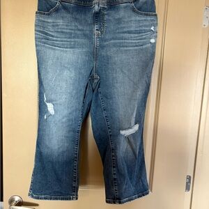 Torrid Distressed Cropped pull on Jeans